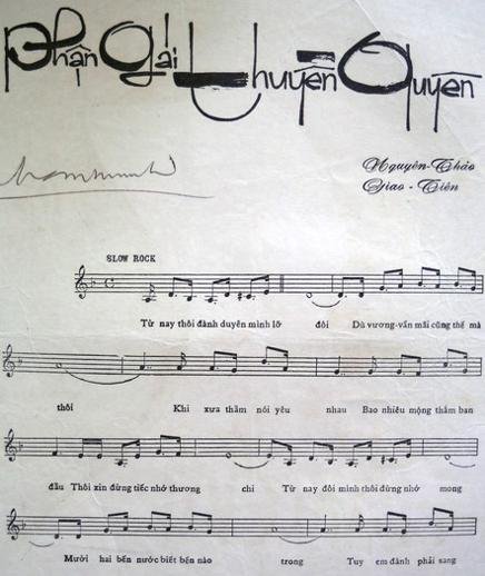 Sheet nhạc Phận Gái Thuyền Quyên